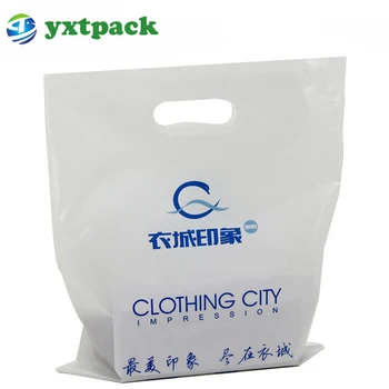 Biodegradable Small Clear Ping Handle Cut Plastic Hdpe Bag With Logos Bags