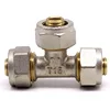 T605 Brass compression reducing 3 way tee copper pipe fitting