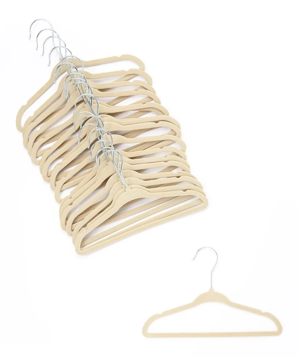 Homeit 10 Pack Clothes Hangers with clips Ultra Thin No Slip Clothes