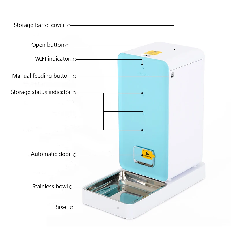 Dogs Application and Pet Bowls & Feeders Type remote control wifi pet feeder