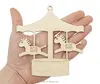 Wooden Circus Carousel Horses (14cm) Shape Art Projects Craft Decoration Gift Decoupage Ornament