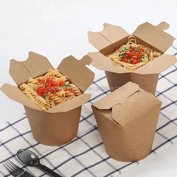 Microwave Safe Chinese Takeout Paper Lunch Boxes - Disposable Leakproof