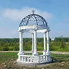 antique casting iron dome outdoor marble columns gazebo for garden decoration