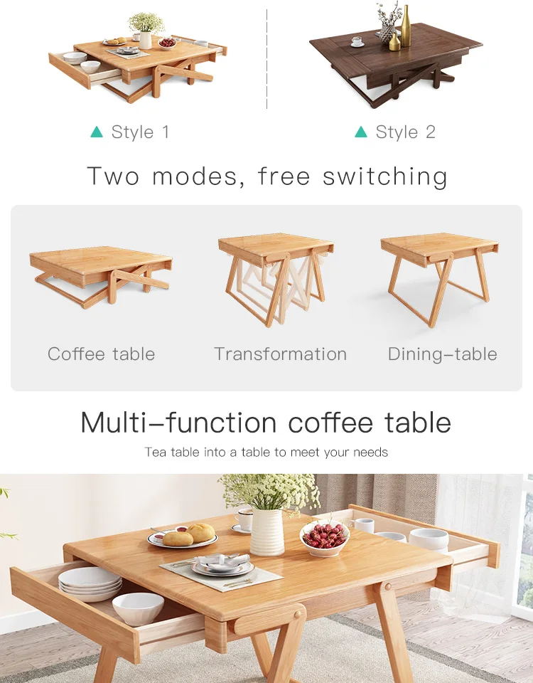 Creative Retractable Solid Wood Folding Small Tea Table Buy Coffee
