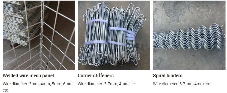 4.0mm wire Galfan Welded Gabion for Flood bank rock fall netting cage mesh