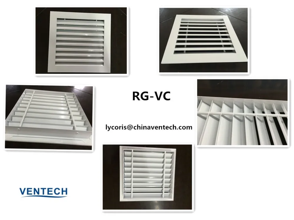 Customized Wall Return Vent Grille Ceiling Air Duct Grilles With Damper