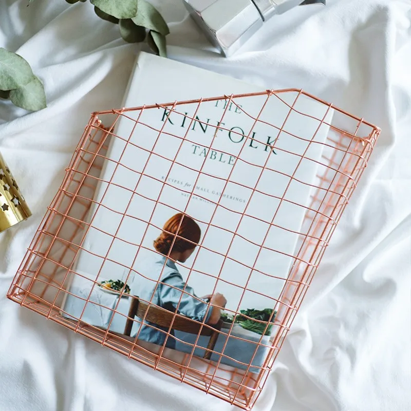 Estante Para Revistas,Estante Para Libros,Cesta Colgante De Metal,Cesta