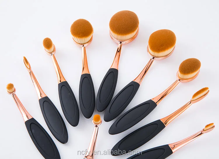 oval toothbrush makeup brush