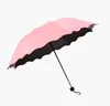 22inches kids children girl women gift travel three folding anti against UV rainy sunny umbrella