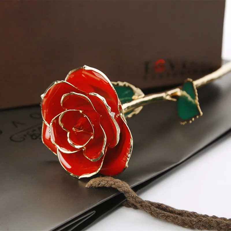 Wholesale Plating Valentine's Day Gift Golden Real Rose ...