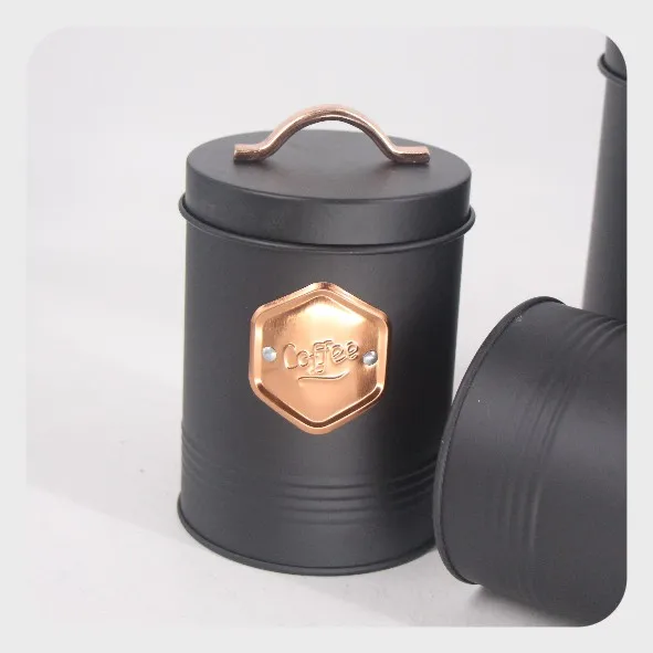 Juego de 3 botes de cocina para almacenar café, té, azúcar, latas, contenedores de alimentos Blanco brillante | en línea