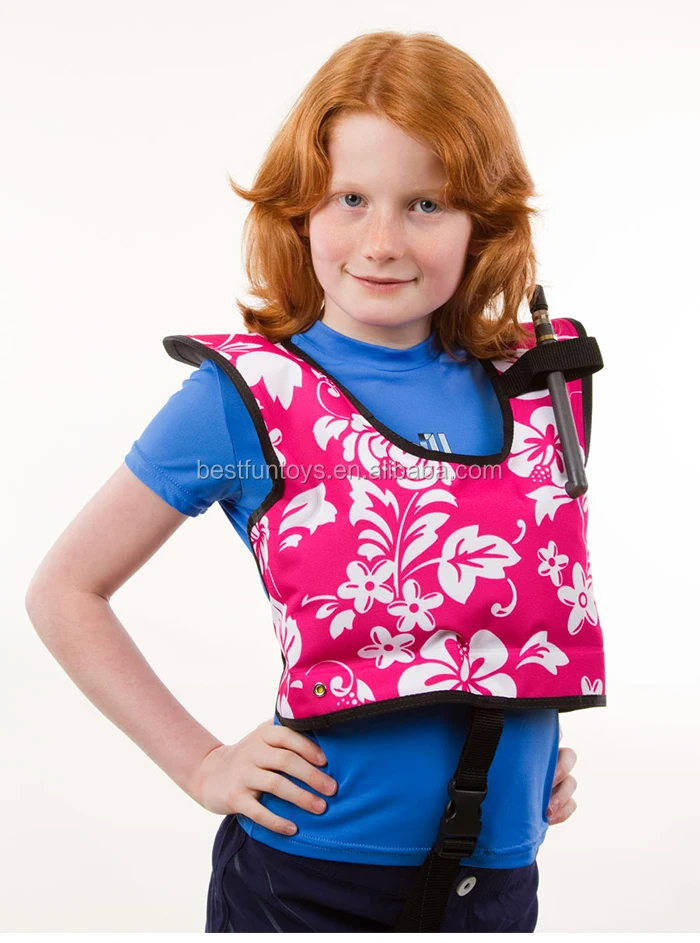 new design custom made children inflatable swim life jacket swim vest