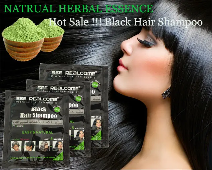 Natural Black Henna Hair Dye Hair Color Vcare Shampoo Dye 5 Mins Dye 