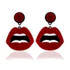 Quality Assuranse Factory Making Fancy Stud Earrings Women Red Lip Earrings Wholesale