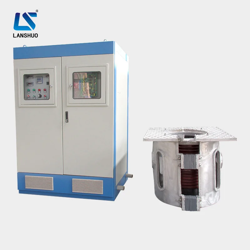 1 Ton Electric Industrial Induction Cast Iron Melting Furnace 800kw For