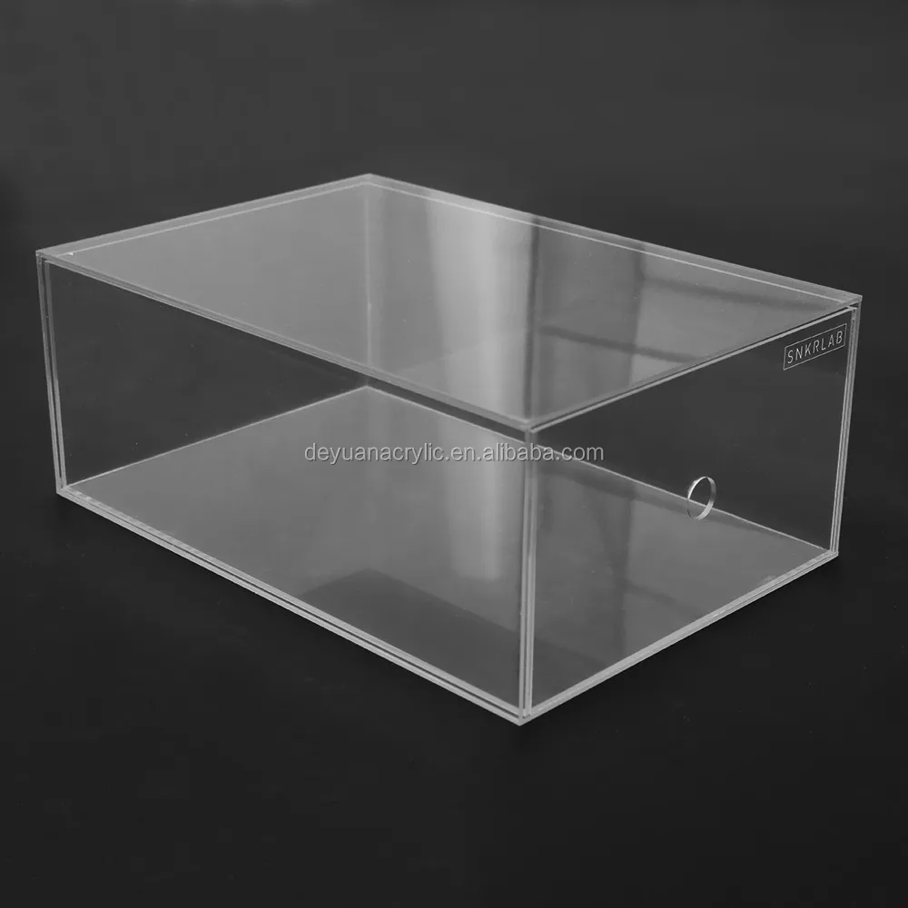 clear plexiglass shoe box
