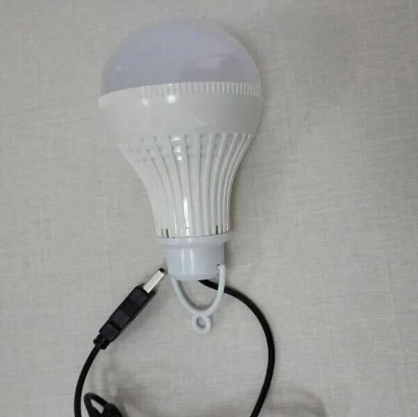 Universal flexible house using led usb lamp bulb 7W pure white color led bulb light with USB connector DC5V
