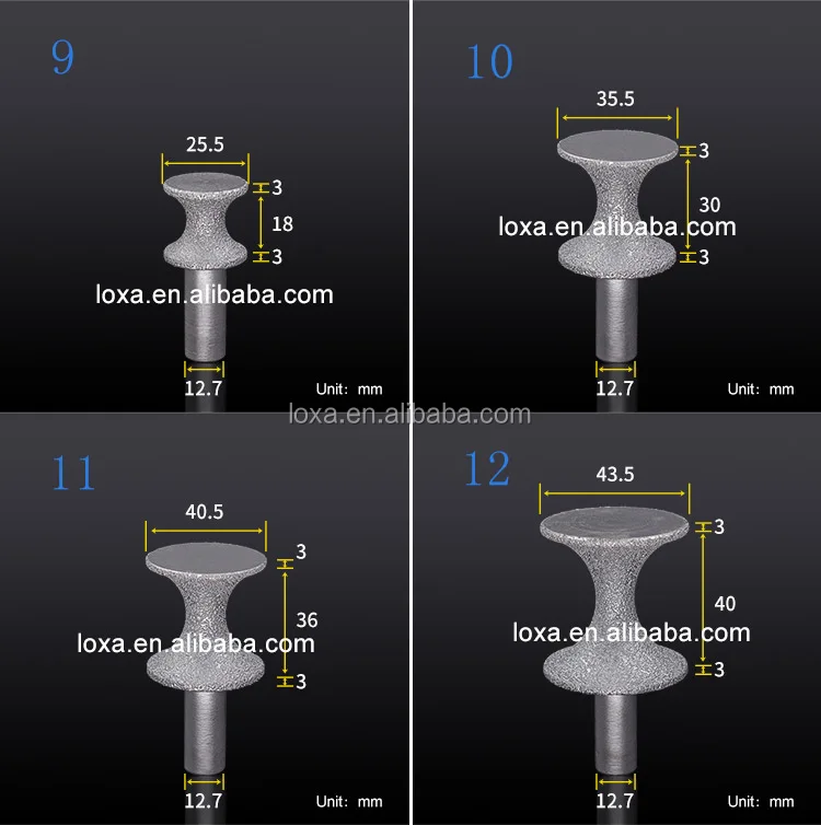 Brazed Diamond Profile Wheel Concave Cylinder Electric Router Bit ...