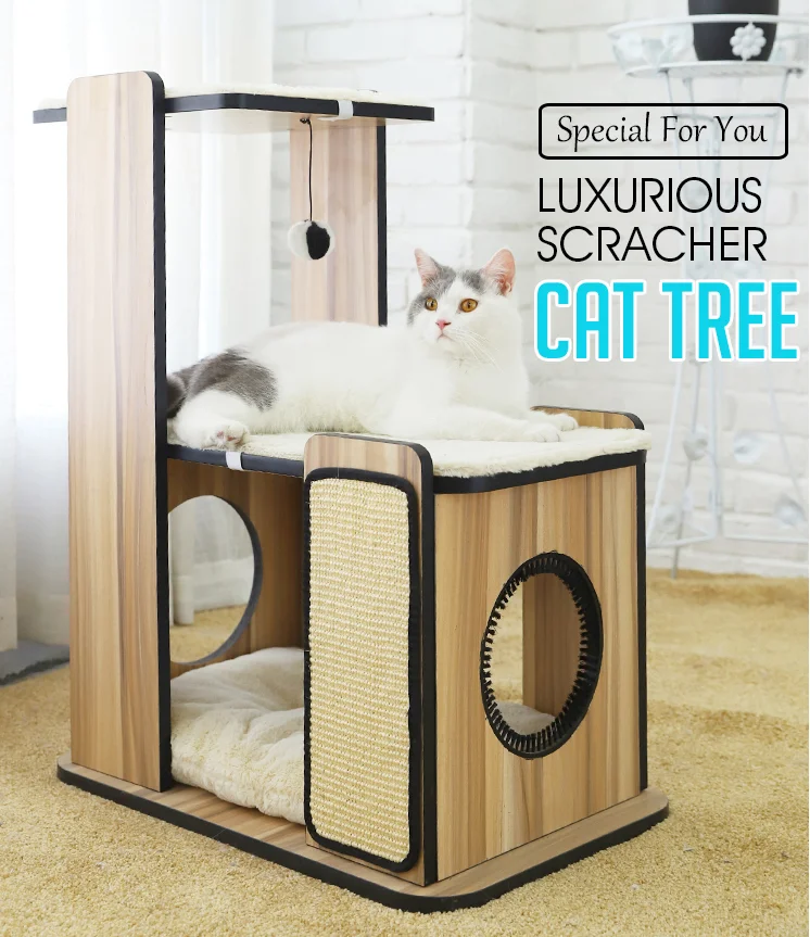 Toptan Luks Ahsap Kedi Evi Evde Beslenen Hayvan Mobilya Kulesi Tirmanma Kedi Aksesuarlar Condo Kedi Agaci Scratch Post Buy Kedi Agaci Evcil Hayvan Kedi Agaci Luks Kedi Agaci Cizik Sonrasi Product On Alibaba Com