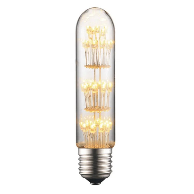 Vintage Edison Bulbs 3W T30 125mm T10 Tube Starry Style Star Decorative LED light Bulb Ultra Warm 2400K