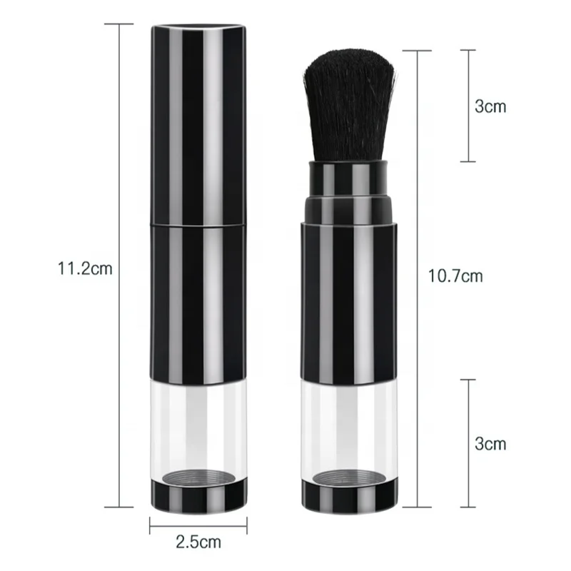 Sunscreen Cosmetic Beauty Dispensing Refillable Powder Brush Container