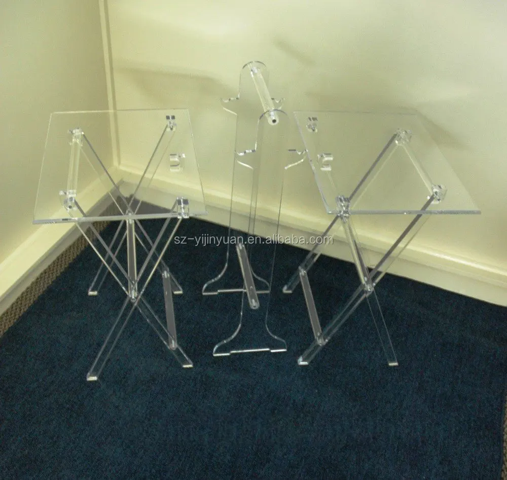 Clear Acrylic Folding Tray Tables, Acrylic Folding Tables | Clear Home