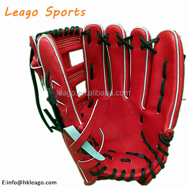 12" H  Japanese Red Leather Outfielding Baseball Gloves Buy