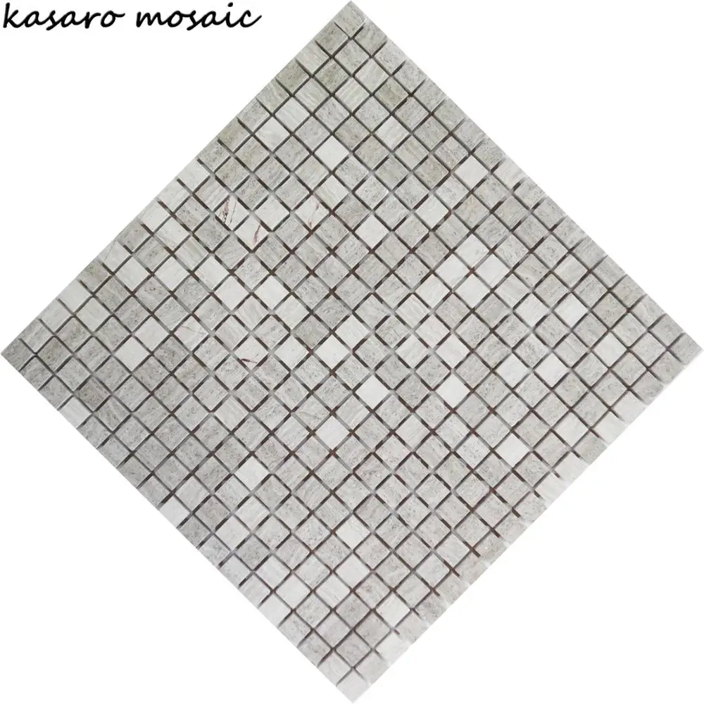 15x15 mm travertine mosaic, split face travertine mosaic, travertine mosaic tile borders
