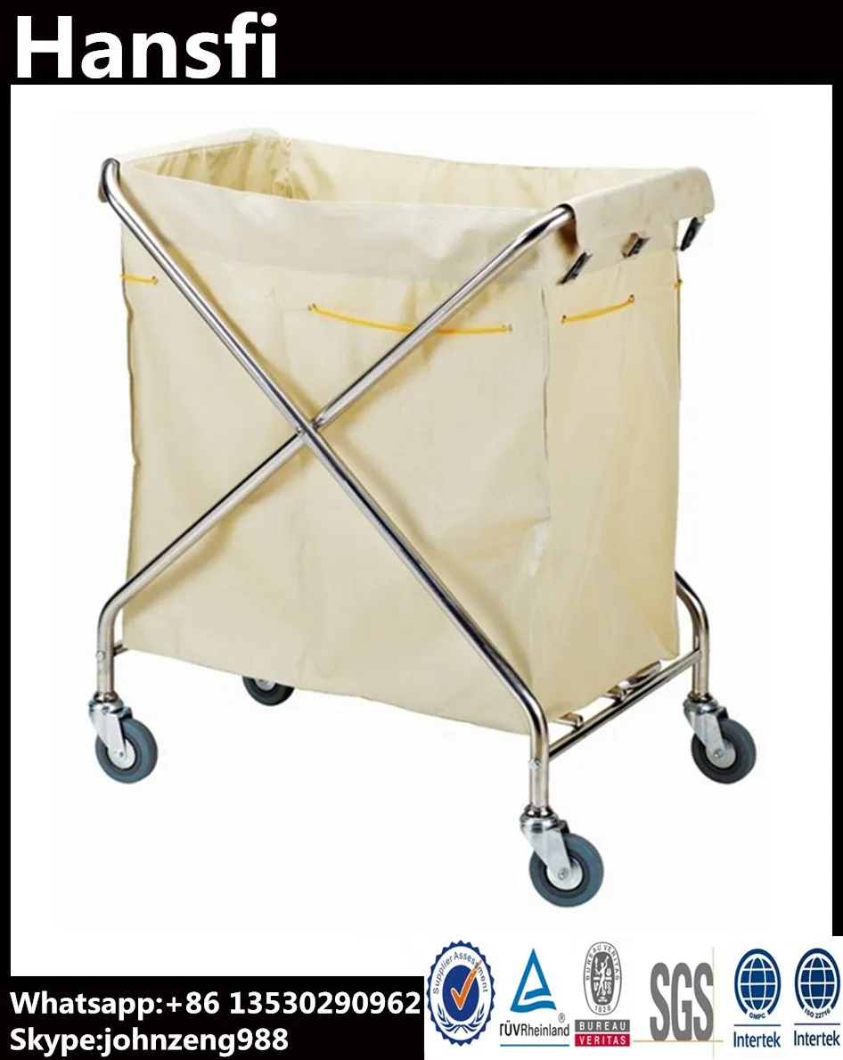 Wholesale Heavy Duty Stainless Steel Hotel Laundry Trolley And Cart