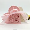 Customized Laser Cut Lace Wedding Favor Wrapping Box Heart Shaped Candy Chocolate Boxes for Parties Events