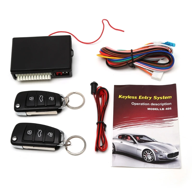 auto flip key keyless entry system universal remote trunk release lb-405