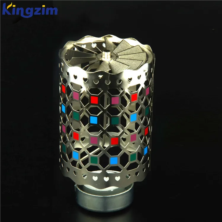 Metal Decorating Lantern Rotary Candle Holder Spinning Candle Holder