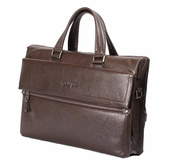 Guangzhou High Security Lock Briefcase Executive Leather Briefcase