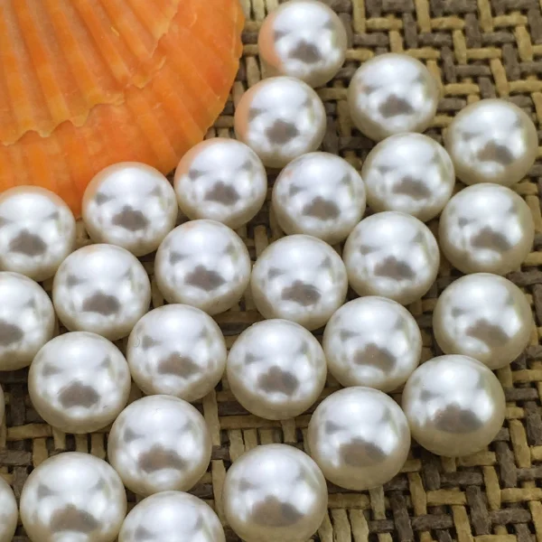 Artificial no hole pearl beads, loose plastic LAB white pearls without hole