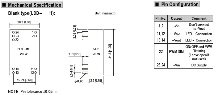 Ldd 700h схема подключения