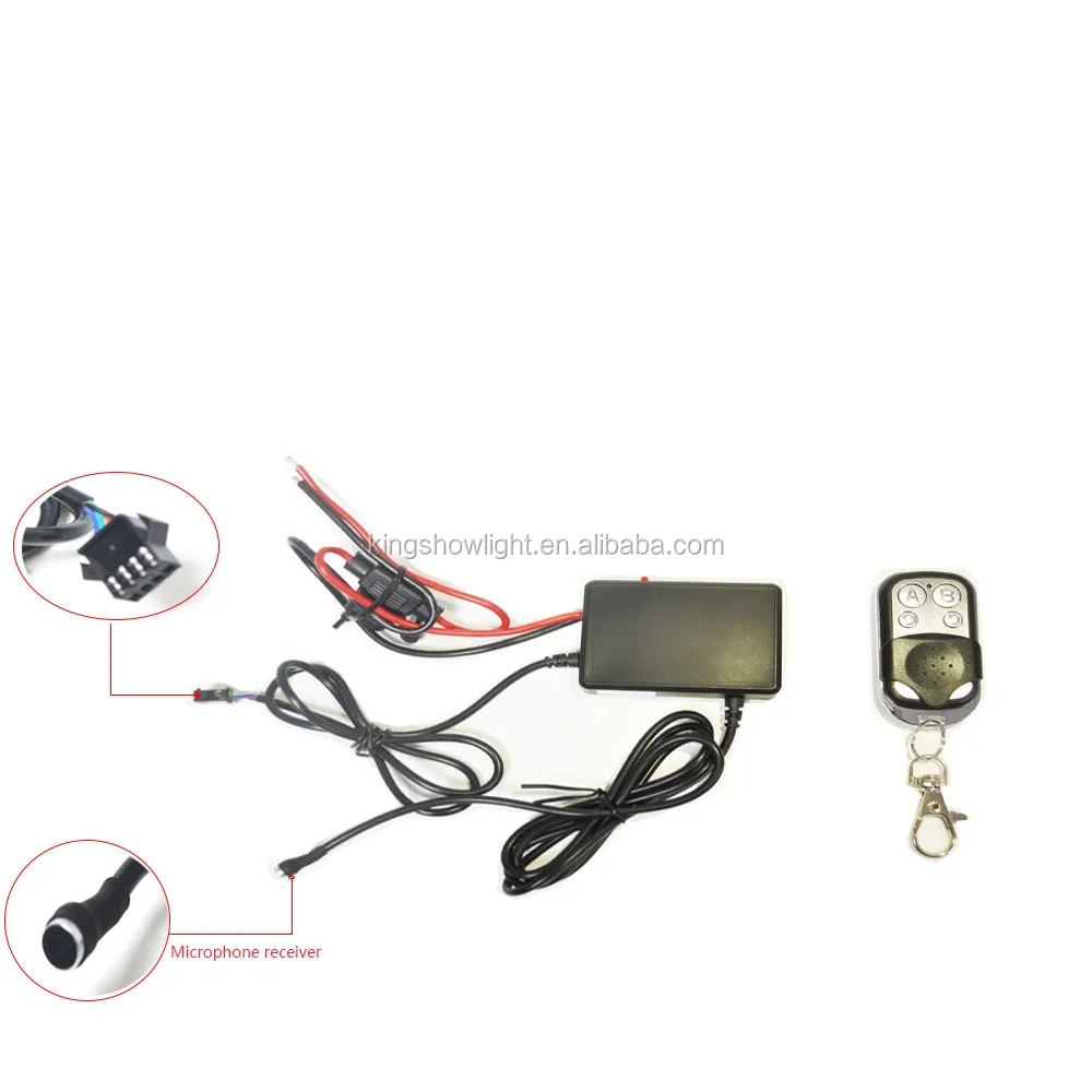 Universal RGB RF Remote Music Controller for Motorcycle Auto LED Lighting System