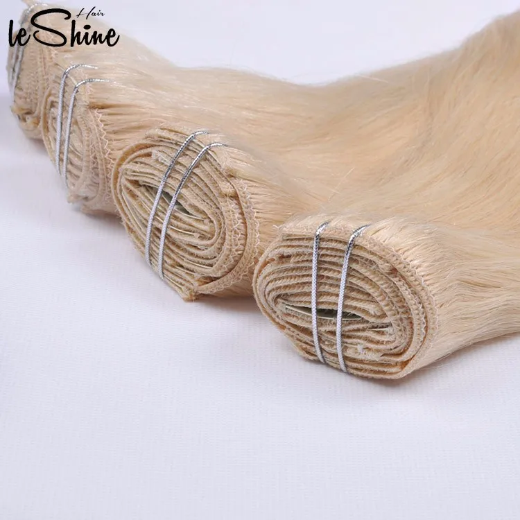 Thick Wavy 22inch Platinum Blonde Single Piece 100% Human Remy Clip Hair Mongolian Long One Piece Human Clip In Hair Extension factory