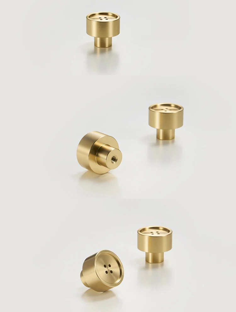 Creative Button Brass Handle For Drawer Wardrobe Door Handle C1377