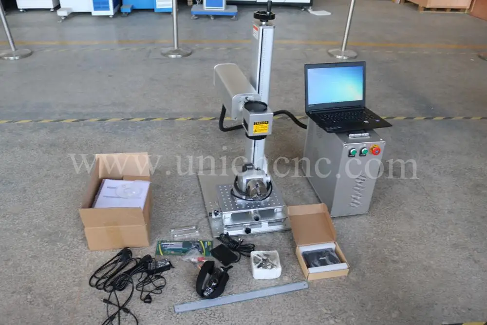 UNICHCNC portable fiber laser marking machine for jelwery/gold/sliver plastic