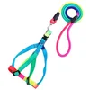 2019 New Nylon Pet Cat Dog Kitten Adjustable Colorful Harness Lead Leash Collar