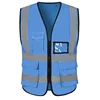 Customized Logo Multi Pockets Colorful Security Reflective Guard Safety Work Clothes Vest