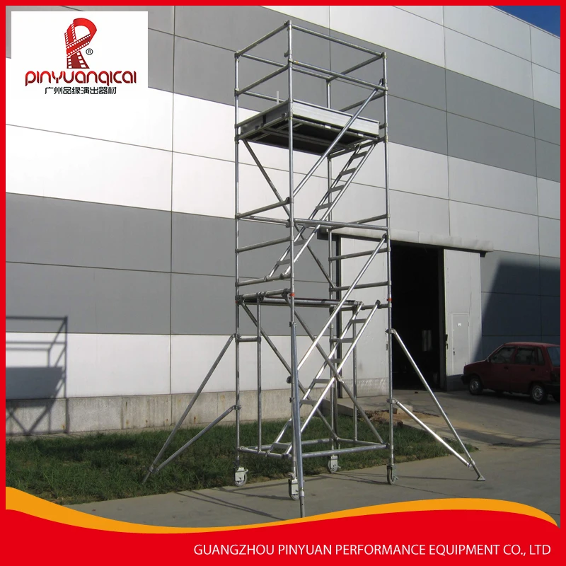 aluminum scaffolding with stairs