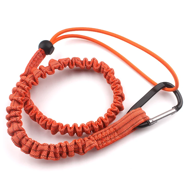 Tool Leash Coiled Retractable Bungee Cord Tool Safety Lanyard With