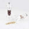 Clear Acrylic Pepper Grinders, Hand Operated Salt and Pepper Mill Set, Salt Shakers with Ceramic Grinding Core