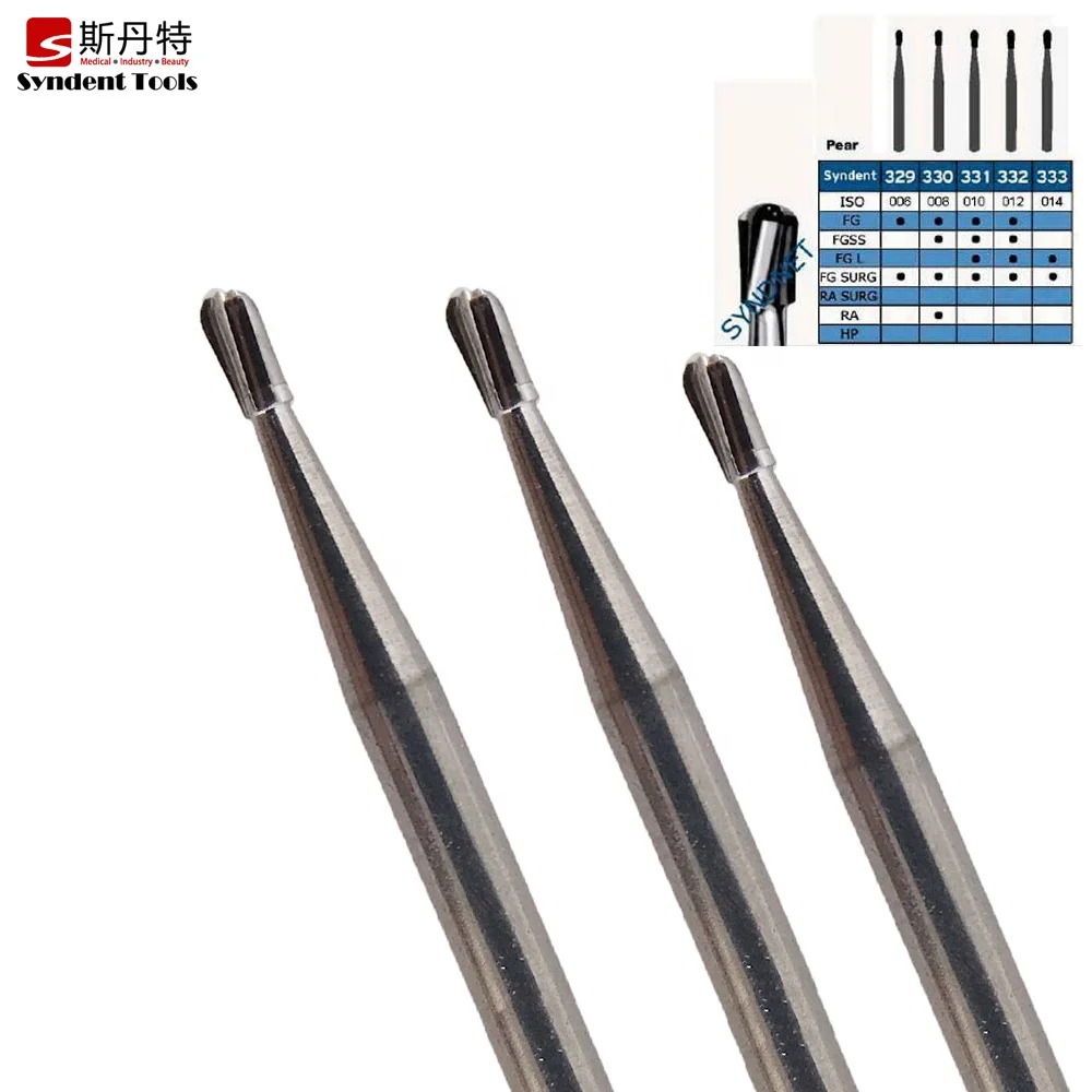 High Quality Dentistry Use Pear Shape Dental Clinical Fg Carbide Bur