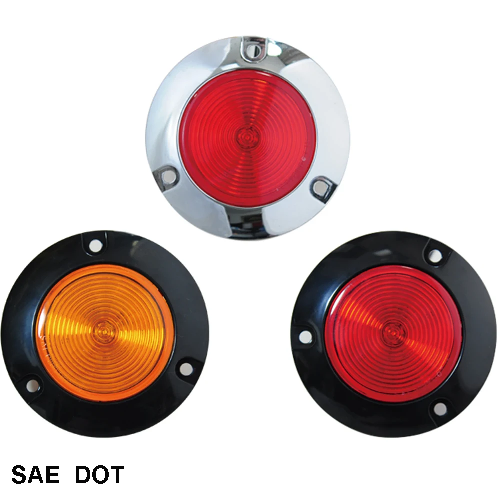 2" Round Led Marker And Clearance Light Surface Mount Surface Mount 2