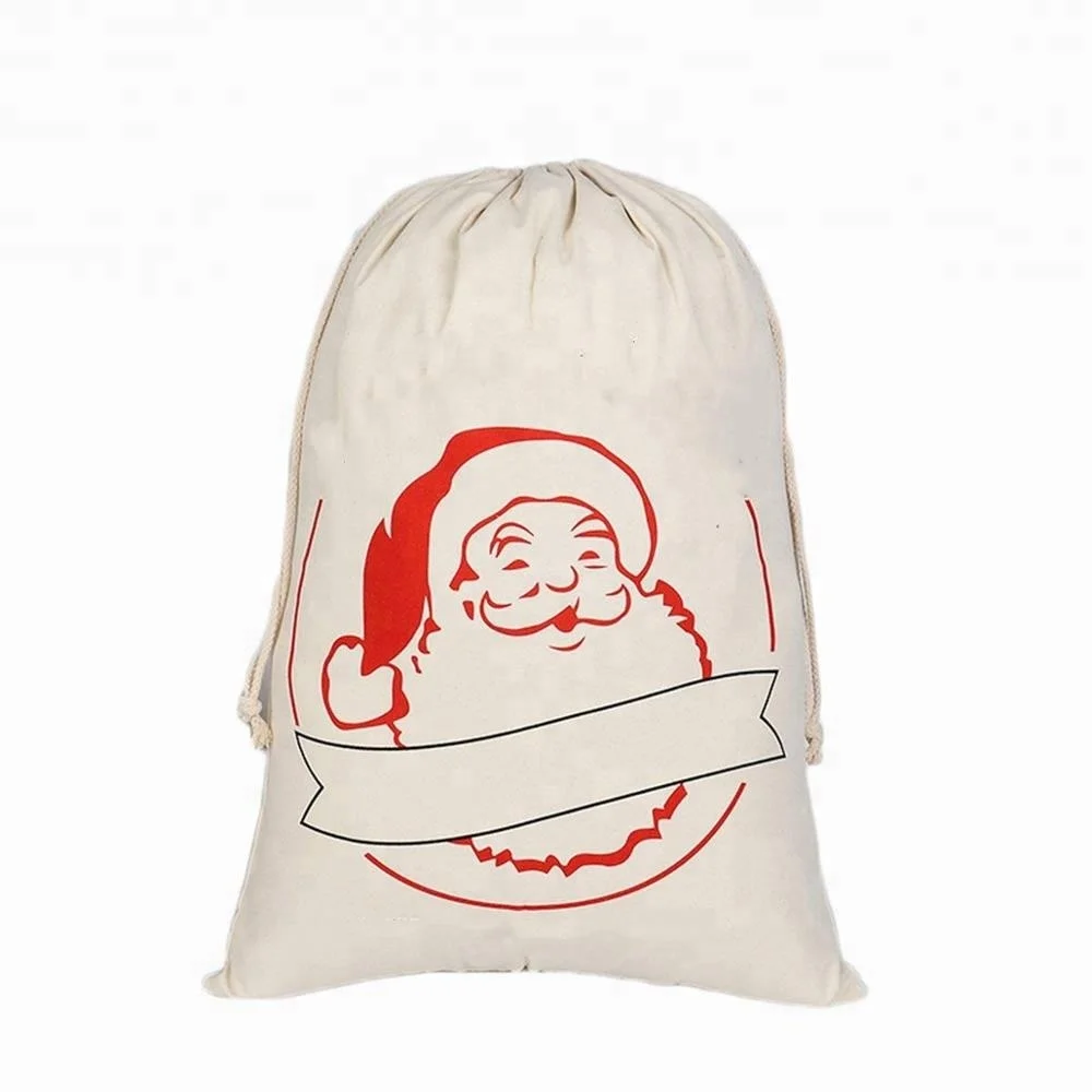 Christmas Bag Personalized Canvas Gifts Bags Drawstring Special