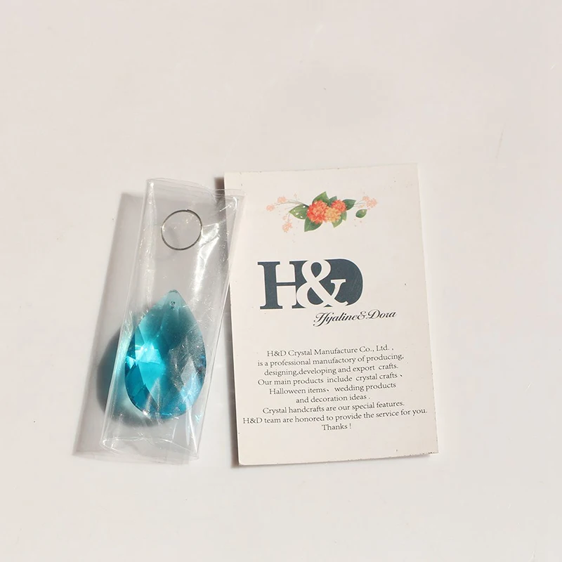 H&D 38mm Multi-Color Feng Shui Faceted Decorating Crystal Grid Prism,Pack of 12