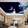 moon in sky digital pvc printed film ceiling design for bedroom
