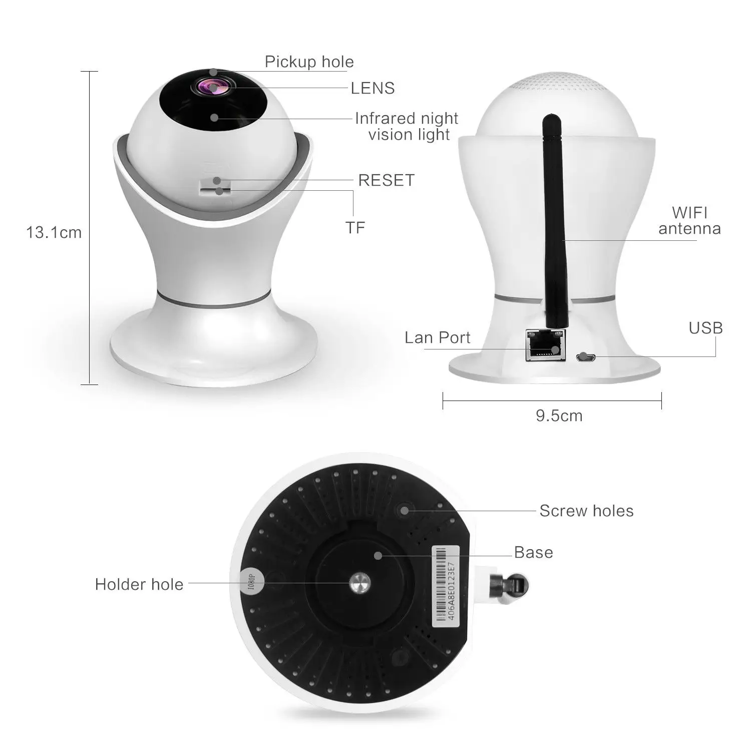 AVstart 2018 New 1080P PTZ WiFi IP Camera for Home Security